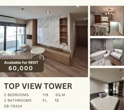 3-Bed Condo for Rent at Top View Tower Sukhumvit 59
